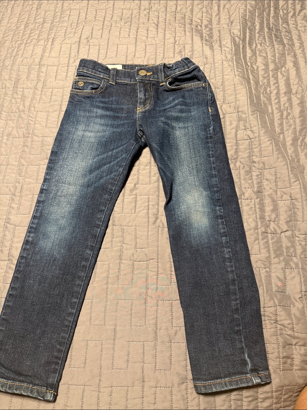 Gucci Boys Dark Blue Washed Straight Jeans